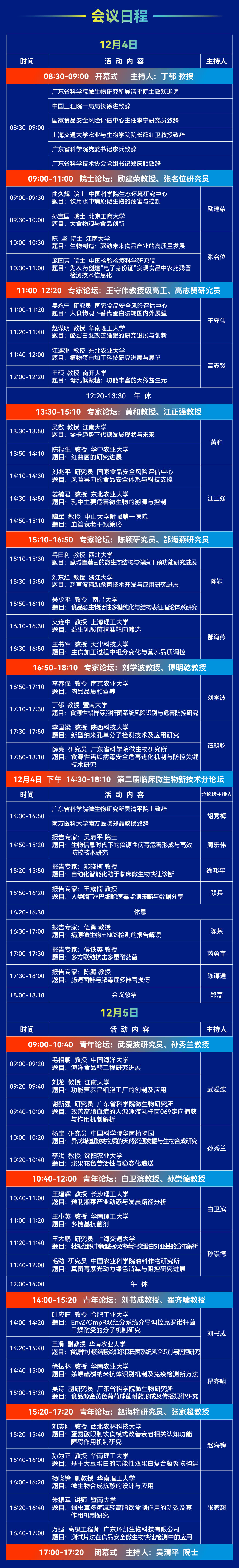 會(huì )議日程